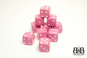 16mm Pink spotted Dice Bow & Blade Games