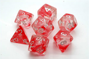 Storm Red Poly Dice Set