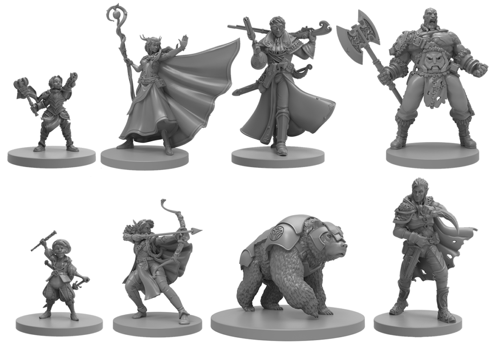 Vox Machina Critical Role miniatures from Steamforged Games
