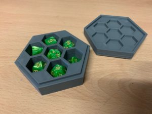 Bow and Blade Games 3D printed dice tray and RPG doce