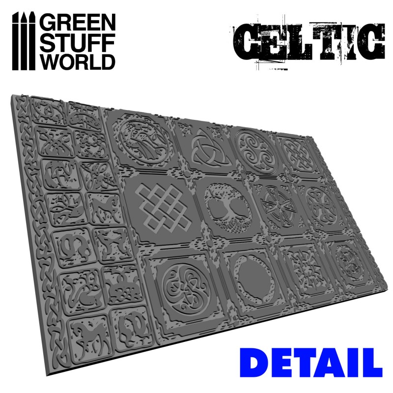 Green Stuff World Textured Rolling Pin Celtic